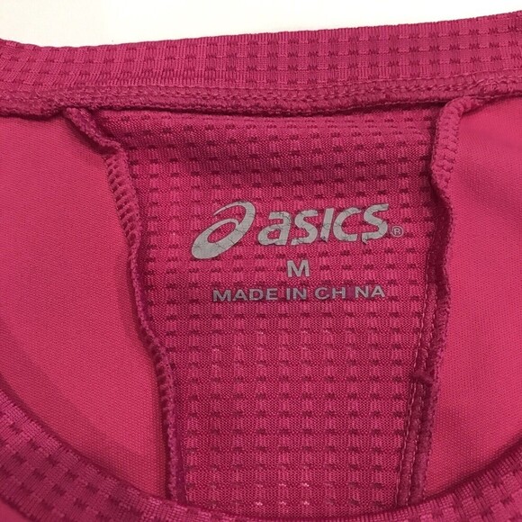 ASICS Women’s Size Medium Long Sleeve Athletic Shirt Top Pink 2 tone Vent EUC - Picture 6 of 8